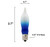12 Pack Blue & White Flame Tip Incandescent Bulbs, 7W 120V, E12 Candelabra Base, Ideal for Electric Menorah, Window Candles, Chandeliers, Sconces & Holiday Décor