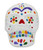 4 Pack of Ceramic Bisque Sugar Skull Shape Halloween Figurines - Includes How to Guide | Sugar Skull