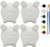 4 Pack of Ready to Paint Ceramic Bisque Piggy Banks - Includes Paint, Brushes and How to Guide | Piggy Bank