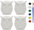 4 Pack of Ready to Paint Ceramic Bisque Owl Shape Figurines - Includes Paint, Brushes and How to Guide | Owl