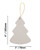 Projectrims™ Ready to Paint Ceramic Christmas Tree Ornaments, Bisque Tree Shapes for DIY Crafts, Holiday Decorating, Classrooms, Parties, and Gift Projects, 12 Pack