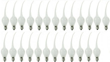 25 Silicone Dipped Country Style, 6 Watt, S6 Shape Electric Candle Lamp Chandelier Light Bulbs, Individually Boxed