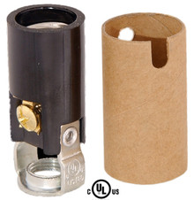 Projectpak™ Candelabra Base Lamp Socket, Short Keyless, 1-1/2 Inch High Overall with 1/8 IP Female Mounting Bracket