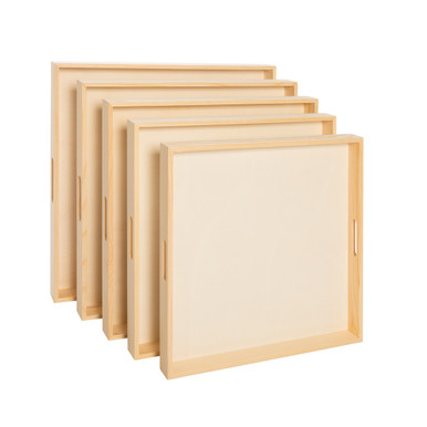 Crafter's Square Wood Trays with Handles, 7.625x5.875 in.