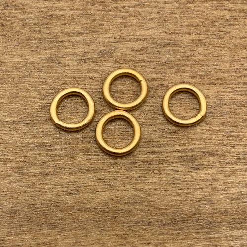 6mm Satin Gold 18 Gauge Soldered Rings