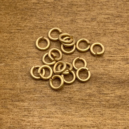 4mm Satin Gold 18 Gauge Jump Rings