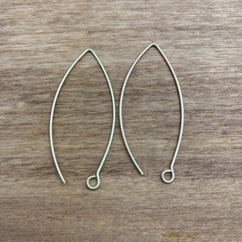 Satin Gold Plated 44x17mm Ear Loops