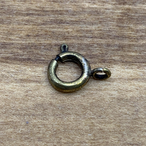 Antique Brass 9mm Spring Ring