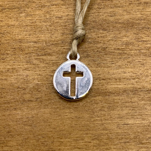 14mm Silver Plated Cross Charm
