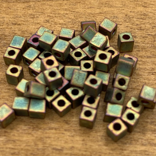3mm Opaque Khaki Miyuki Cubes