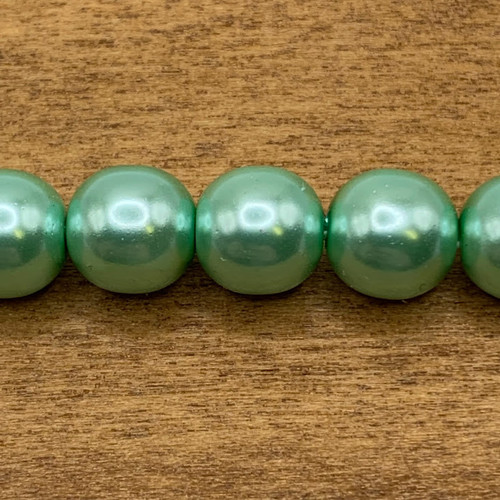 8mm Aqua Czech Glass Pearls