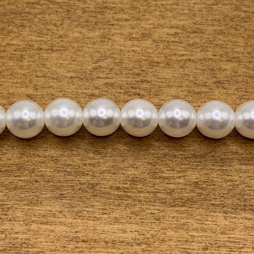 6mm White Czech Glass Pearls