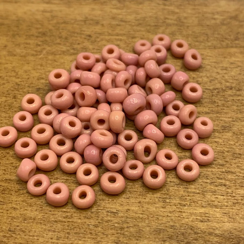 6/0 Opaque Pink Czech Seed Bead