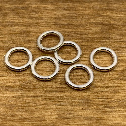 8mm Silver Plated 18 Gauge Soldered Jump Rings
