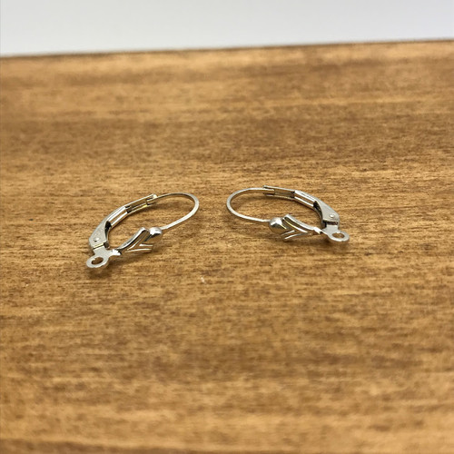 1 PAIR SS FANCY LEVER BACKS 1 PAIR SS FANCY LEVER BACKS