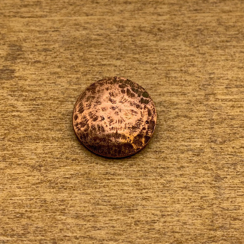 16mm Antique Copper Hammered Button