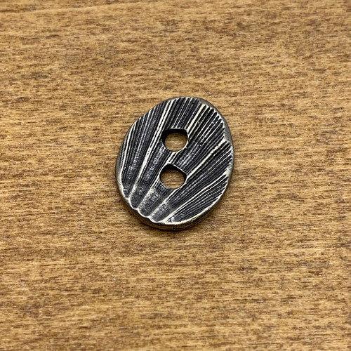 Pewter 14x17mm Shell Button