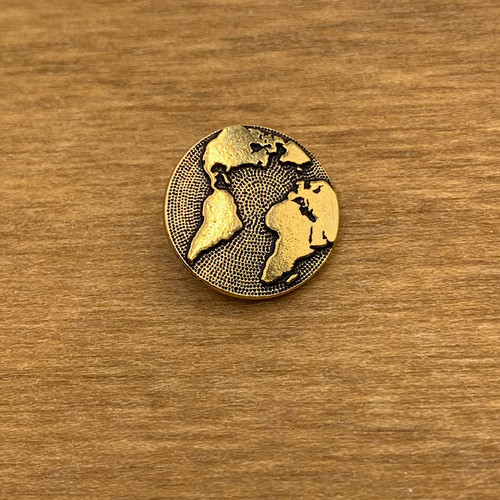 16mm Gold Earth Button