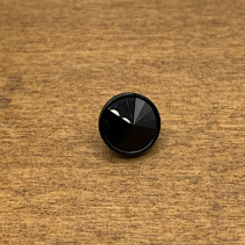 Swarovski 12mm Jet Crystal & Black Acrylic Button
