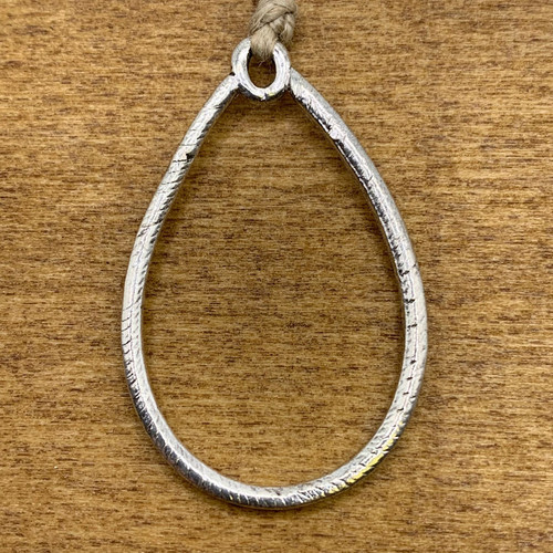 Antique Silver 25mm x 40mm Tear Drop