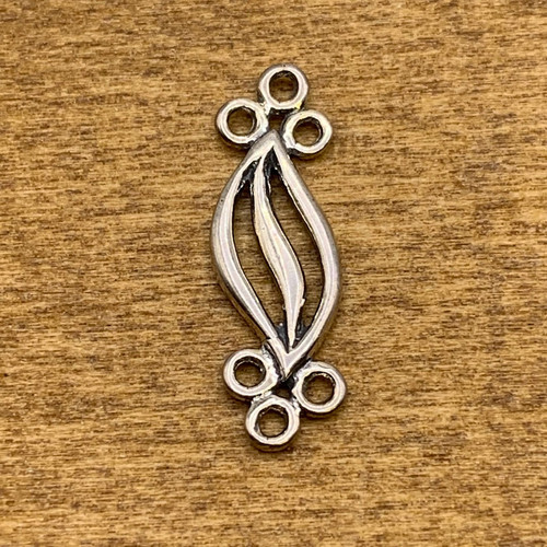 Bali Sterling Silver 7mm x 23mm Wavy Link