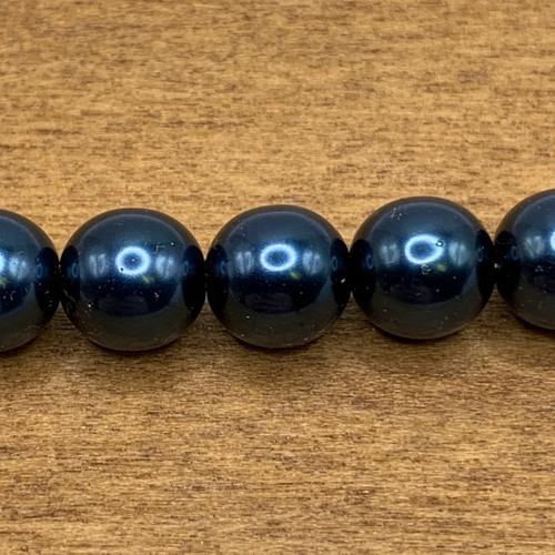 8mm Denim Czech Glass Pearls