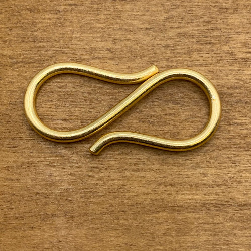 15x36mm Gold Plated S Hook Clasp