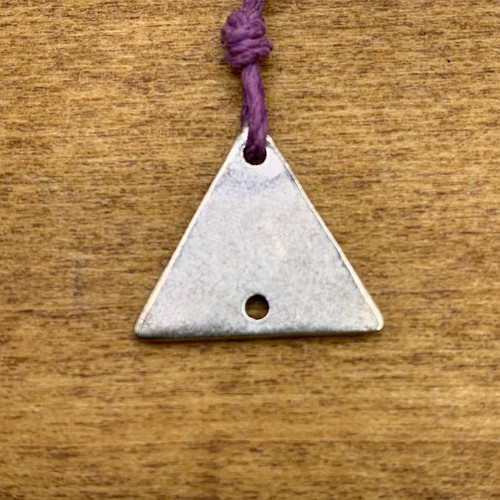 Antique Silver 18mm 2-hole Triangle Drop