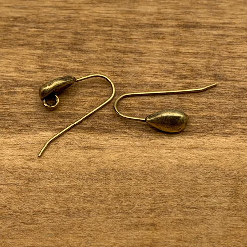 Antique Brass Tear Earring Hooks