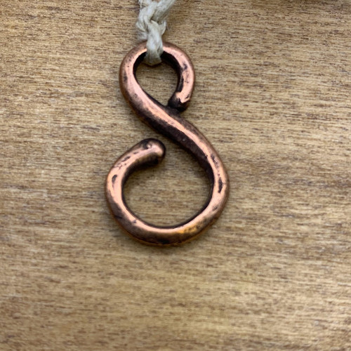 14x24mm Antique Copper Squiggle Pendant