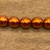 8mm Burnt Orange Czech Glass Pearls