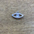 6mm x 12mm Silver Plated Eye Charm With Crystal