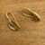 Satin Hamilton Gold Concave Leaf Ear Wires