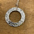 Antique Silver 33mm Hammered Donut