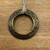 Antique Brass 33mm Hammered Ring Pendant