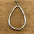 Antique Silver 32mm x 48mm Hammered Tear Drop