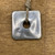 Antique Silver 22mm Square Donut