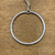 Antique Silver 40mm Circle Pendant