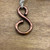 14x24mm Antique Copper Squiggle Pendant