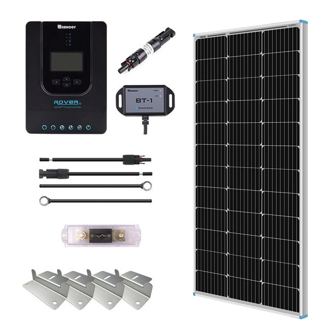 100W 12V/24V Premium Solaranlage mit 20A MPPT Laderegler für  Wohnmobile/Haus/Garten