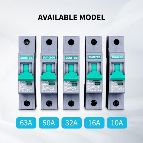 Leistungsschalter 1P 10A/16A/32A/50A/63A DC 1250V Miniatur Schutzschalter