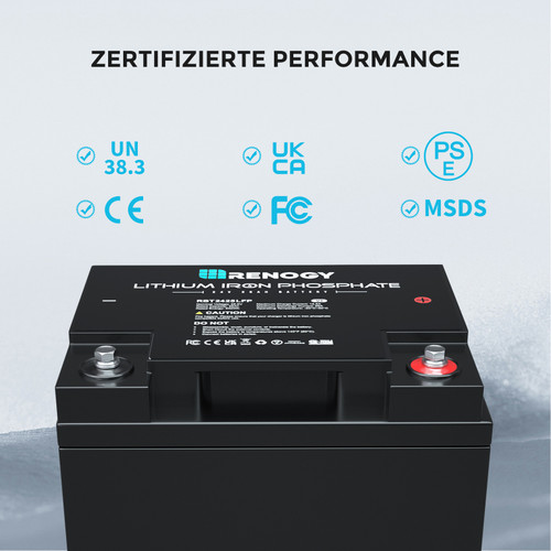 24V 25Ah LiFePo4 Lithium Batterie Smart BMS
