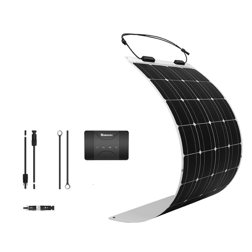 100 Watt Solar Komplettsystem für Wohnmobil, Wohnwagen und Boote