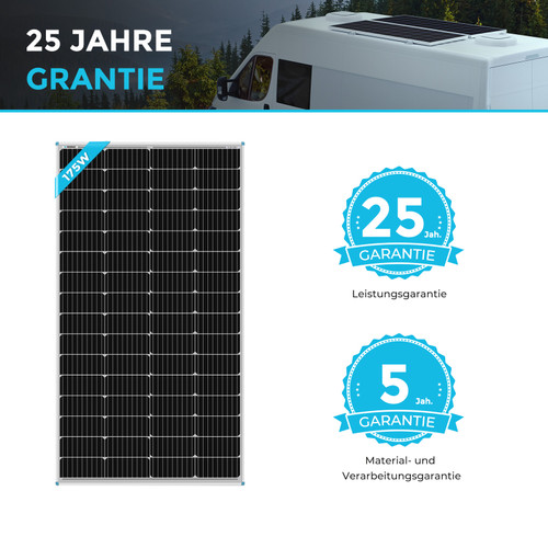 Lucky Day 96€ Solarmodul 175W 12V Monokristallines Solarpanel