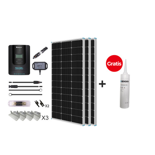 300W 12V/24V Premium Solaranlage mit 40A MPPT Laderegler für Wohnmobile/Haus/Garten