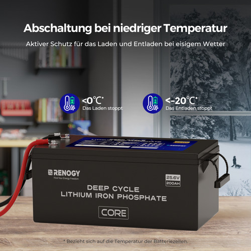 24V 200Ah LiFePo4 Lithium Batterie mit Selbstheizung