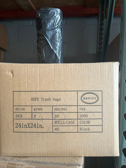 HDPE Trash Bags, (Black) - 2000/cs