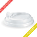 80mm White PS Sipper BioCup Lid 1000/Carton BCL-8W-SIPPER BioPak