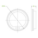 90mm White PLA Lid for 8(90mm) 12, 16 & 20oz BioCup 1000/Carton BCL-12PLA-C BioPak 90mm White PLA Lid for 8(90mm) 12, 16 & 20oz BioCup 1000/Carton BCL-12PLA-C BioPak