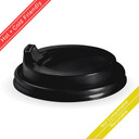 90mm Black PS Sipper Lid for 8(90mm) 12, 16 & 20oz BioCup 1000/Carton BCL-12.16.20B-SIPPER BioPak
